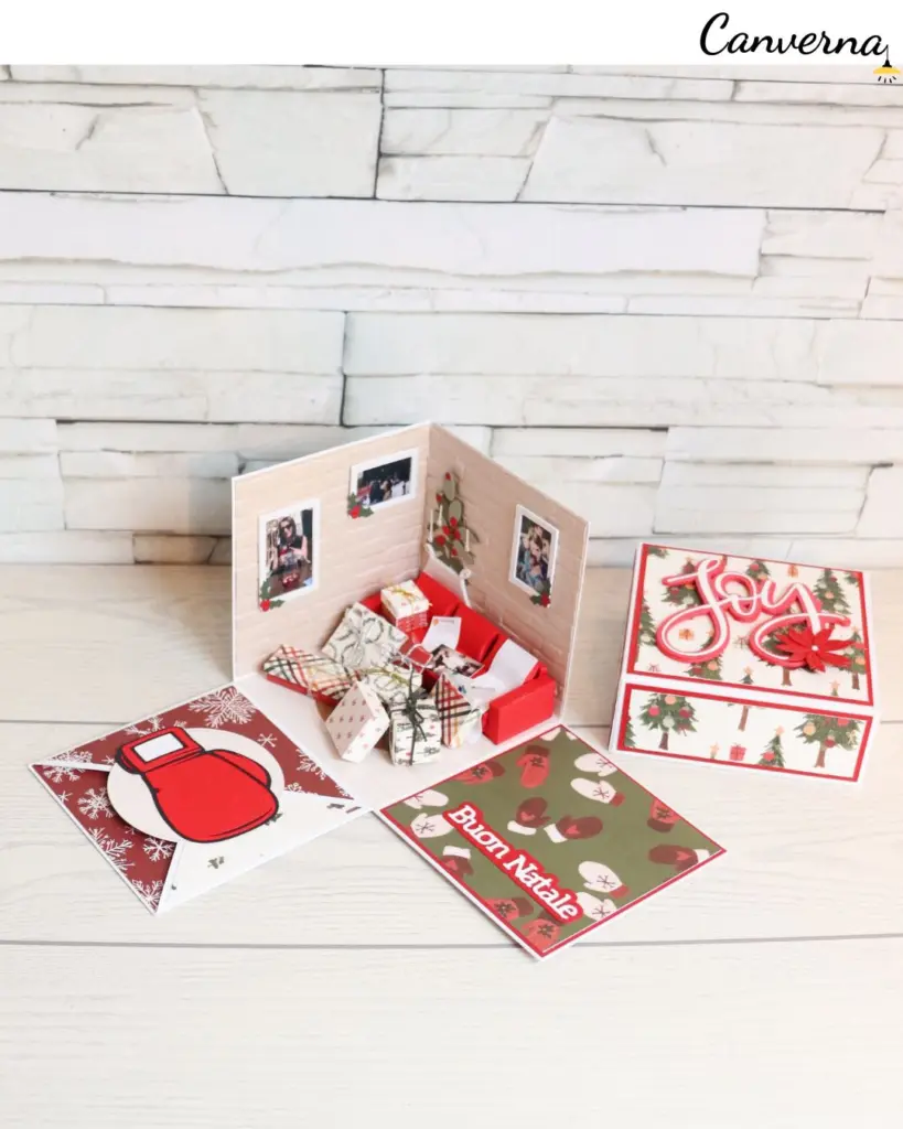 Explosion box handmade natale scenetta cardmaking